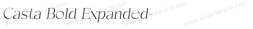 Casta Bold Expanded字体转换
